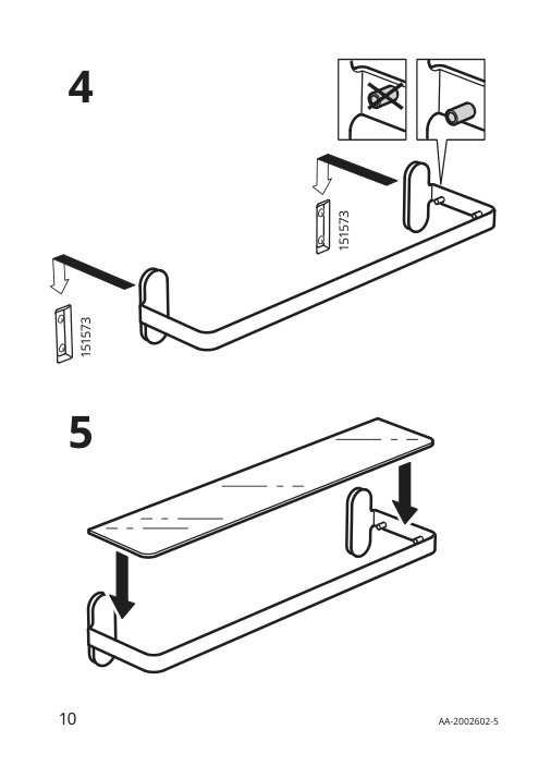 Assembly instructions for IKEA Brogrund glass shelf | Page 10 - IKEA BROGRUND glass shelf 905.246.74