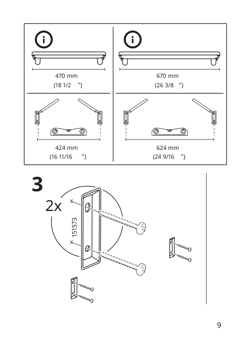 Assembly instructions for IKEA Brogrund glass shelf | Page 9 - IKEA BROGRUND glass shelf 905.246.74