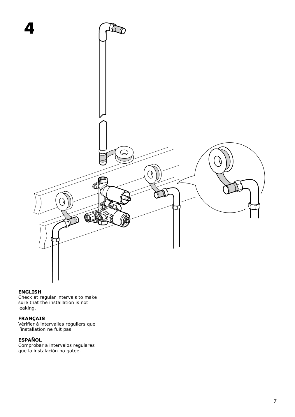 Assembly instructions for IKEA Brogrund showerhead with thermostatic faucet chrome plated | Page 7 - IKEA BROGRUND showerhead with thermostatic faucet 103.426.25