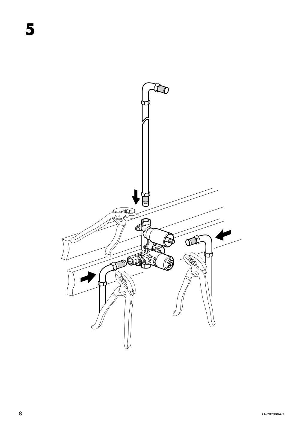 Assembly instructions for IKEA Brogrund showerhead with thermostatic faucet chrome plated | Page 8 - IKEA BROGRUND showerhead with thermostatic faucet 103.426.25