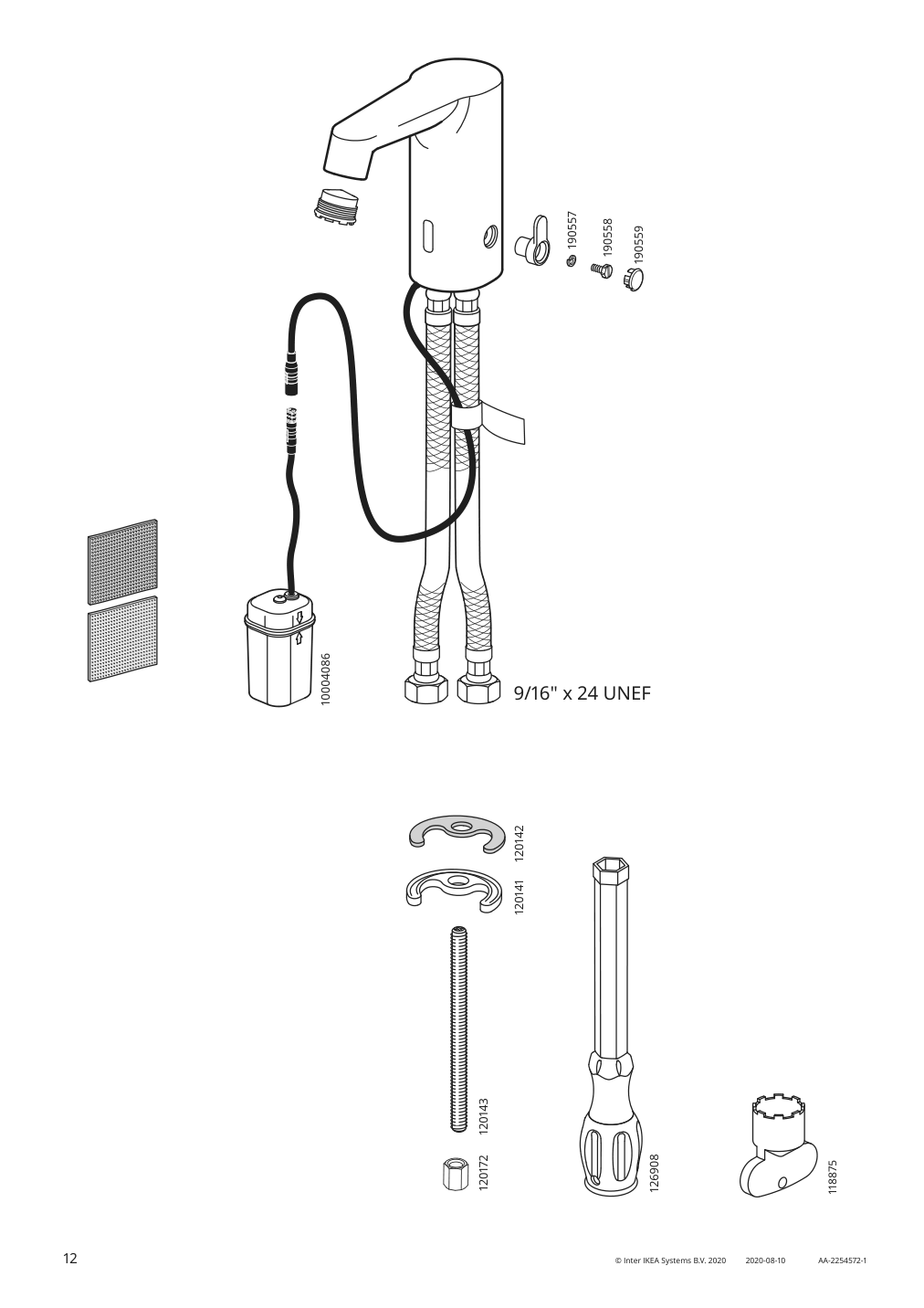 Assembly instructions for IKEA Brogrund sink faucet with sensor chrome plated | Page 12 - IKEA GODMORGON/TOLKEN / TÖRNVIKEN cabinet, countertop, 19 5/8" sink 494.770.91