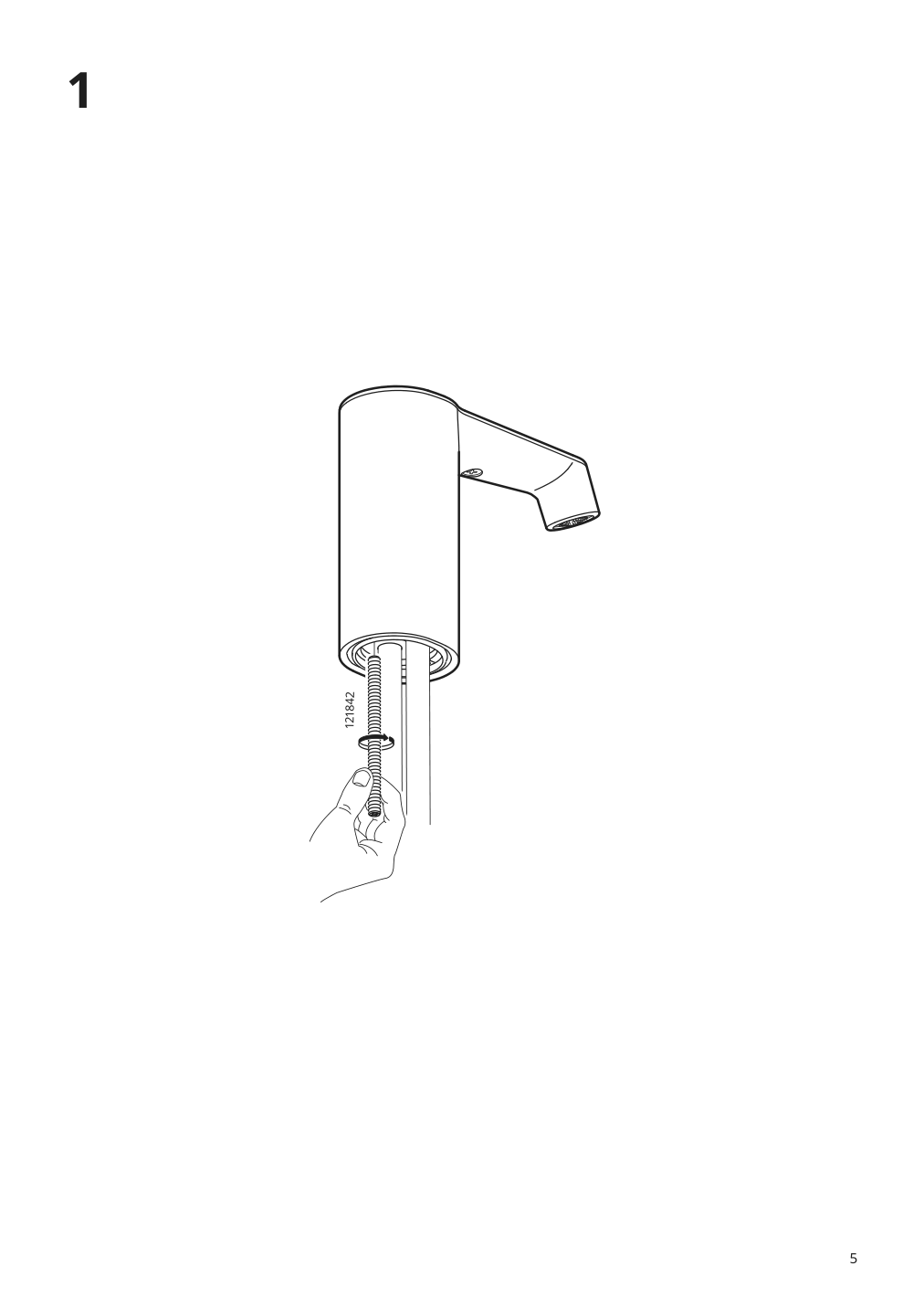 Assembly instructions for IKEA Brogrund sink faucet with sensor chrome plated | Page 5 - IKEA GODMORGON/TOLKEN / TÖRNVIKEN cabinet, countertop, 19 5/8" sink 494.770.91