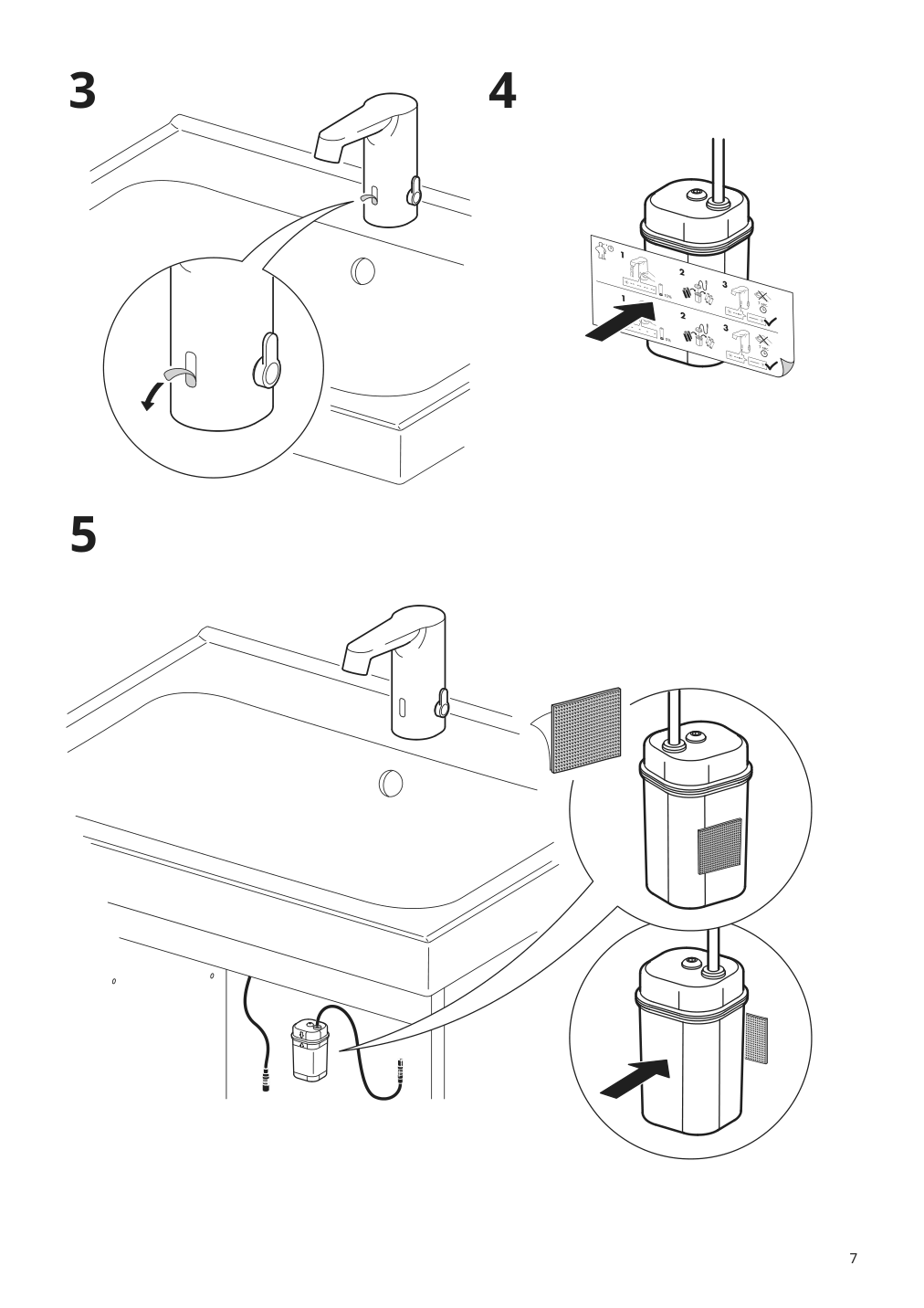 Assembly instructions for IKEA Brogrund sink faucet with sensor chrome plated | Page 7 - IKEA GODMORGON/TOLKEN / TÖRNVIKEN cabinet, countertop, 19 5/8" sink 494.770.91