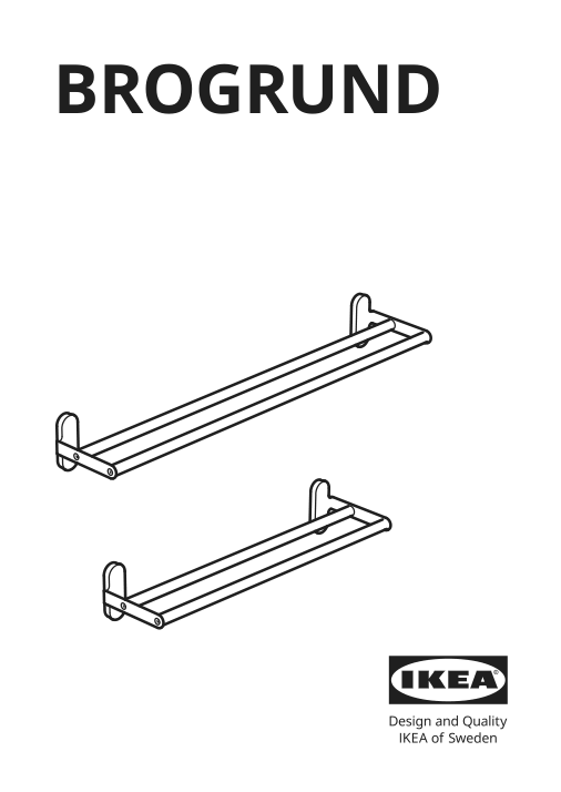 Assembly instructions for IKEA Brogrund towel rail stainless steel | Page 1 - IKEA BROGRUND towel rail 303.285.34