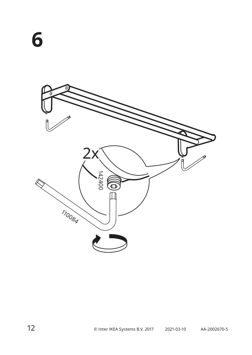 Assembly instructions for IKEA Brogrund towel rail stainless steel | Page 12 - IKEA BROGRUND towel rail 303.285.34