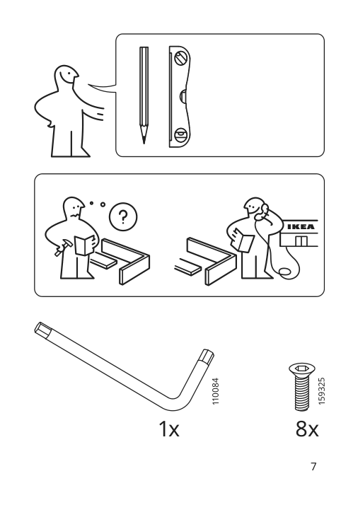 Assembly instructions for IKEA Brogrund wall shelf with towel rail stainless steel | Page 7 - IKEA BROGRUND wall shelf with towel rail 703.339.82