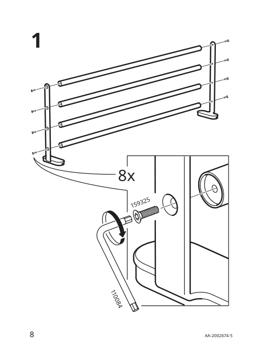 Assembly instructions for IKEA Brogrund wall shelf with towel rail stainless steel | Page 8 - IKEA BROGRUND wall shelf with towel rail 703.339.82