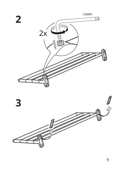 Assembly instructions for IKEA Brogrund wall shelf with towel rail stainless steel | Page 9 - IKEA BROGRUND wall shelf with towel rail 703.339.82