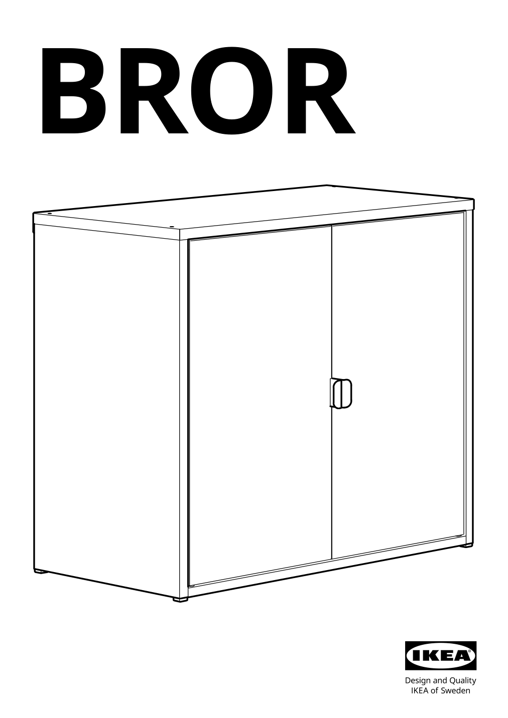 Assembly instructions for IKEA Bror cabinet with 2 doors gray green | Page 1 - IKEA BROR cabinet with 2 doors 505.473.90