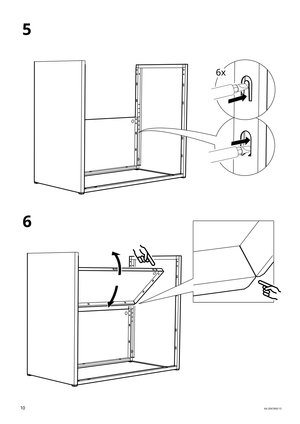 Assembly instructions for IKEA Bror cabinet with 2 doors gray green | Page 10 - IKEA BROR cabinet with 2 doors 505.473.90