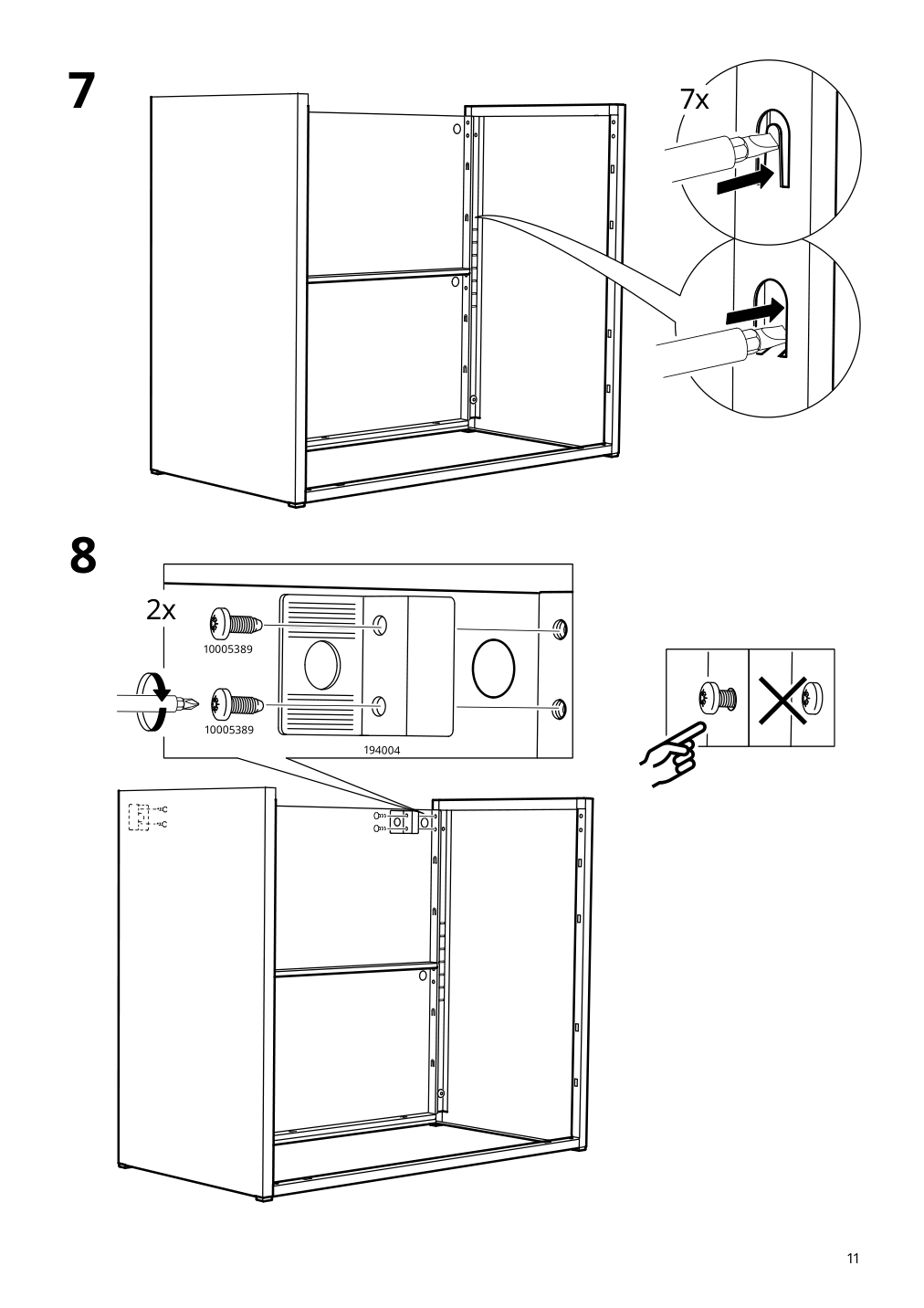 Assembly instructions for IKEA Bror cabinet with 2 doors gray green | Page 11 - IKEA BROR cabinet with 2 doors 505.473.90