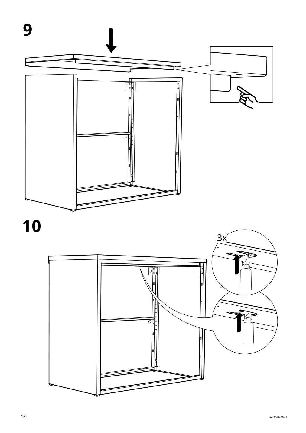 Assembly instructions for IKEA Bror cabinet with 2 doors gray green | Page 12 - IKEA BROR cabinet with 2 doors 505.473.90