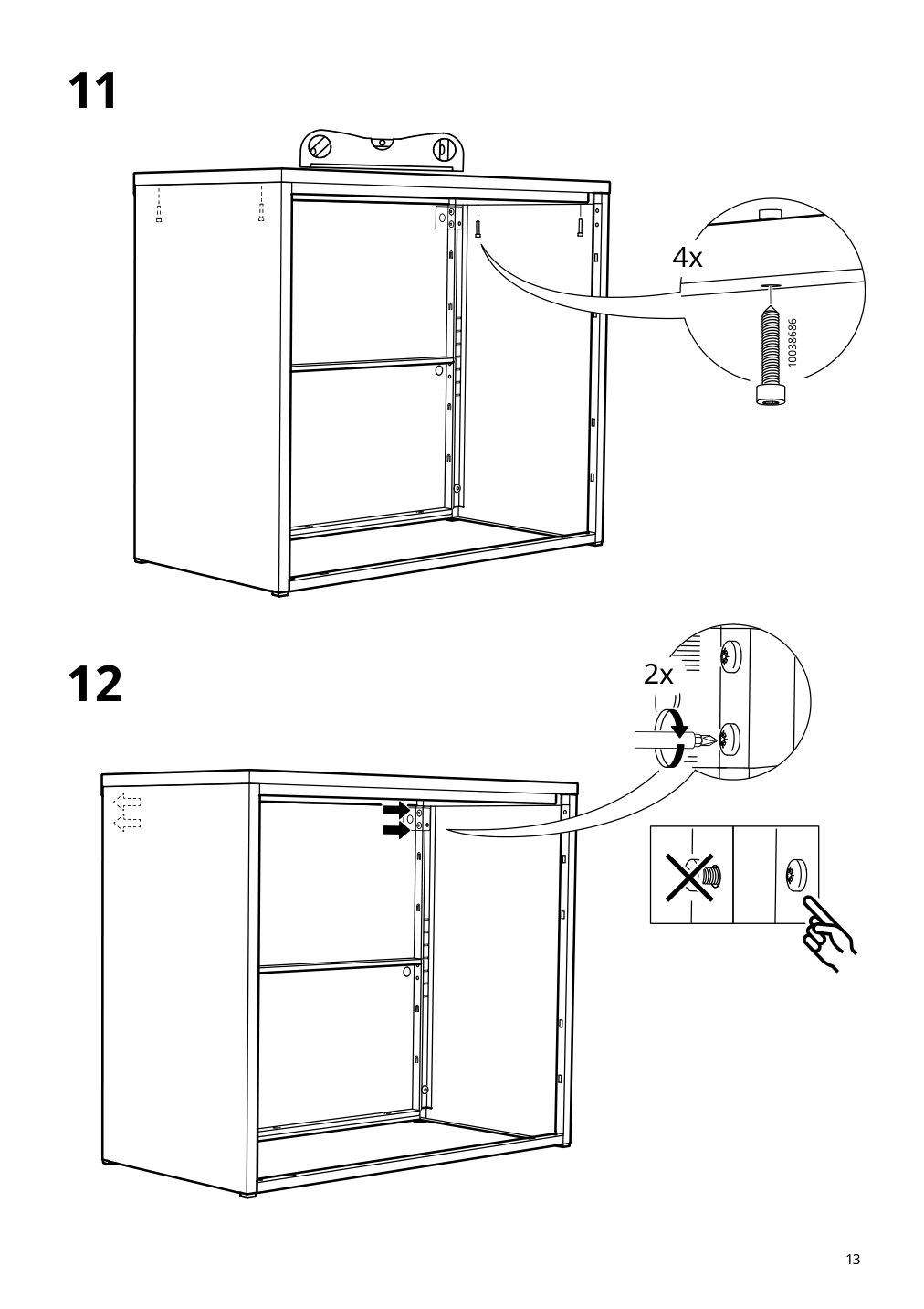 Assembly instructions for IKEA Bror cabinet with 2 doors gray green | Page 13 - IKEA BROR cabinet with 2 doors 505.473.90