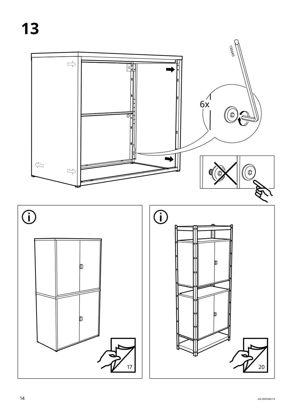 Assembly instructions for IKEA Bror cabinet with 2 doors gray green | Page 14 - IKEA BROR cabinet with 2 doors 505.473.90