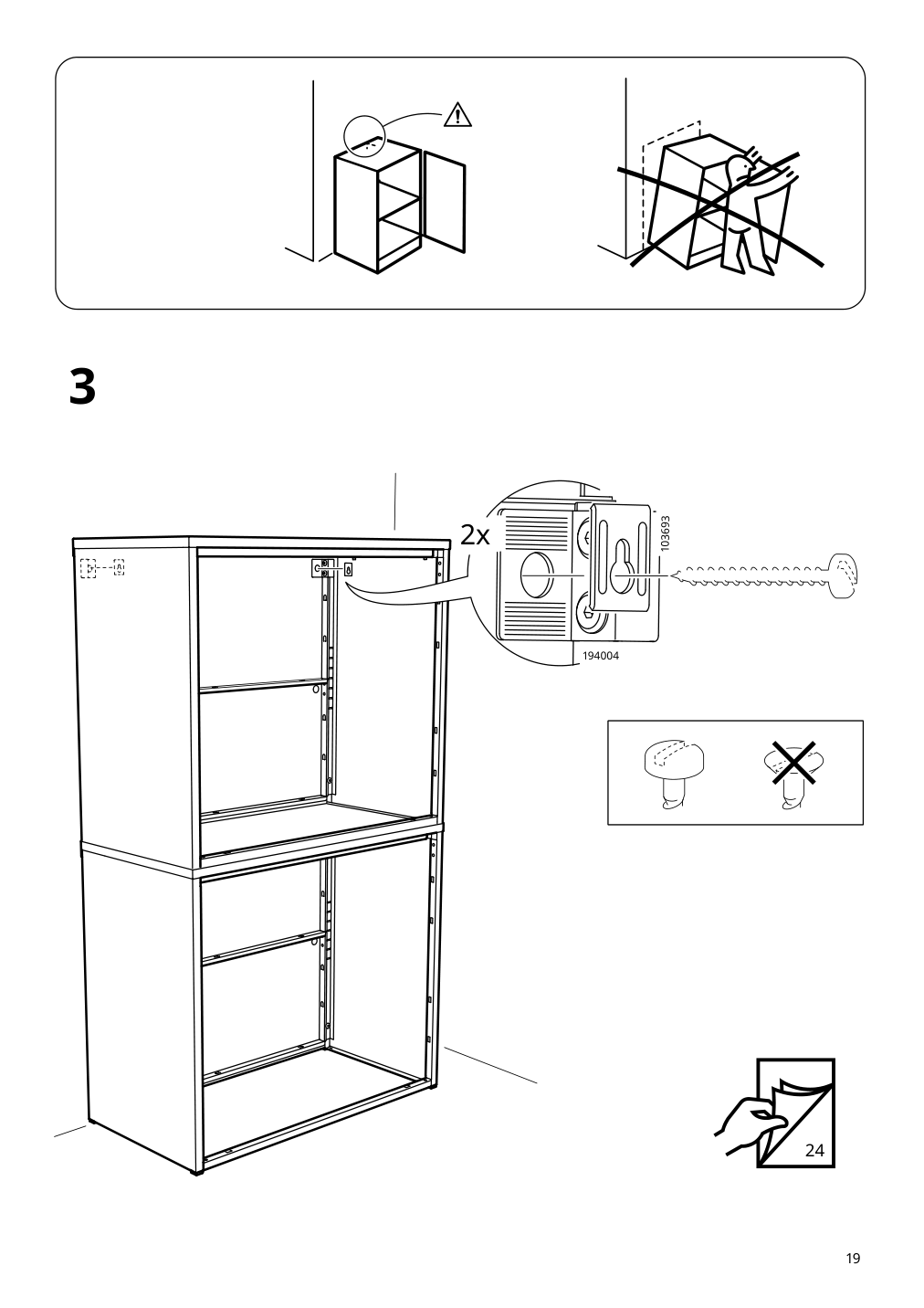 Assembly instructions for IKEA Bror cabinet with 2 doors gray green | Page 19 - IKEA BROR cabinet with 2 doors 505.473.90