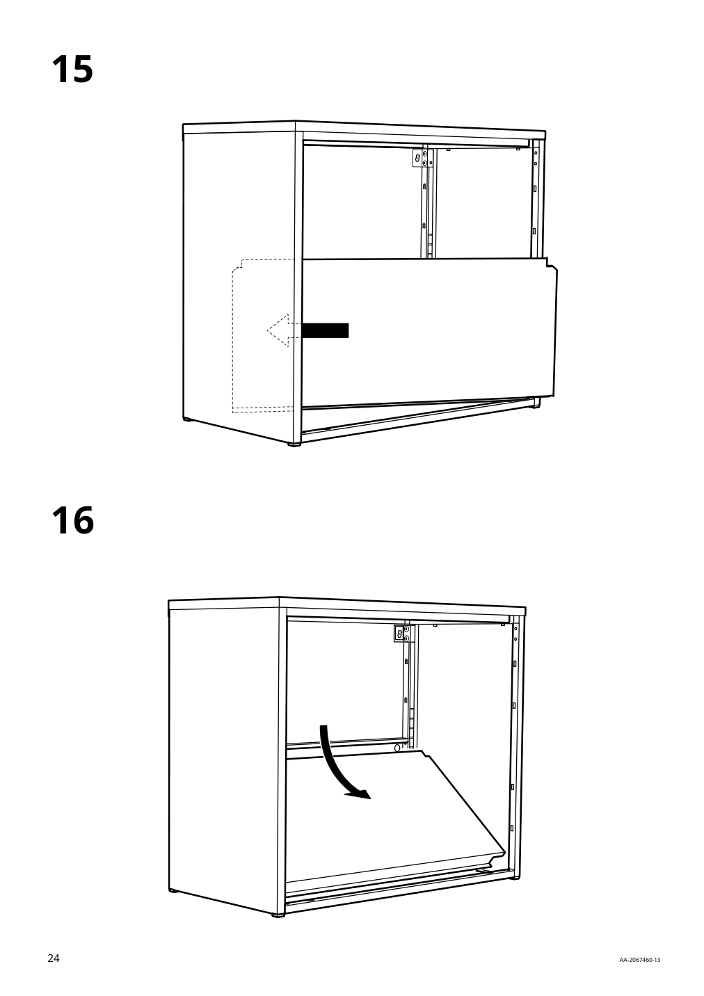 Assembly instructions for IKEA Bror cabinet with 2 doors gray green | Page 24 - IKEA BROR cabinet with 2 doors 505.473.90