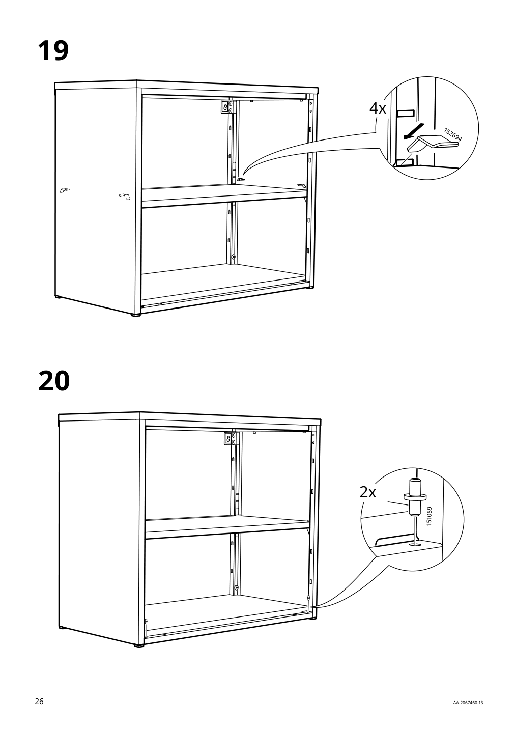 Assembly instructions for IKEA Bror cabinet with 2 doors gray green | Page 26 - IKEA BROR cabinet with 2 doors 505.473.90