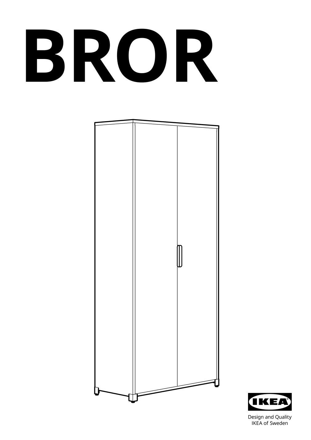 Assembly instructions for IKEA Bror cabinet with doors black | Page 1 - IKEA BROR cabinet with doors 504.942.97