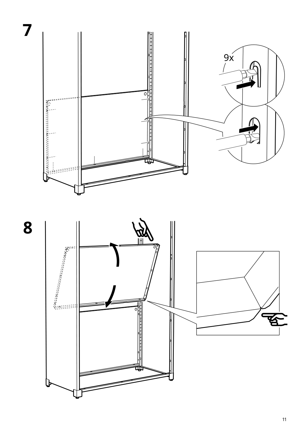 Assembly instructions for IKEA Bror cabinet with doors black | Page 11 - IKEA BROR cabinet with doors 504.942.97