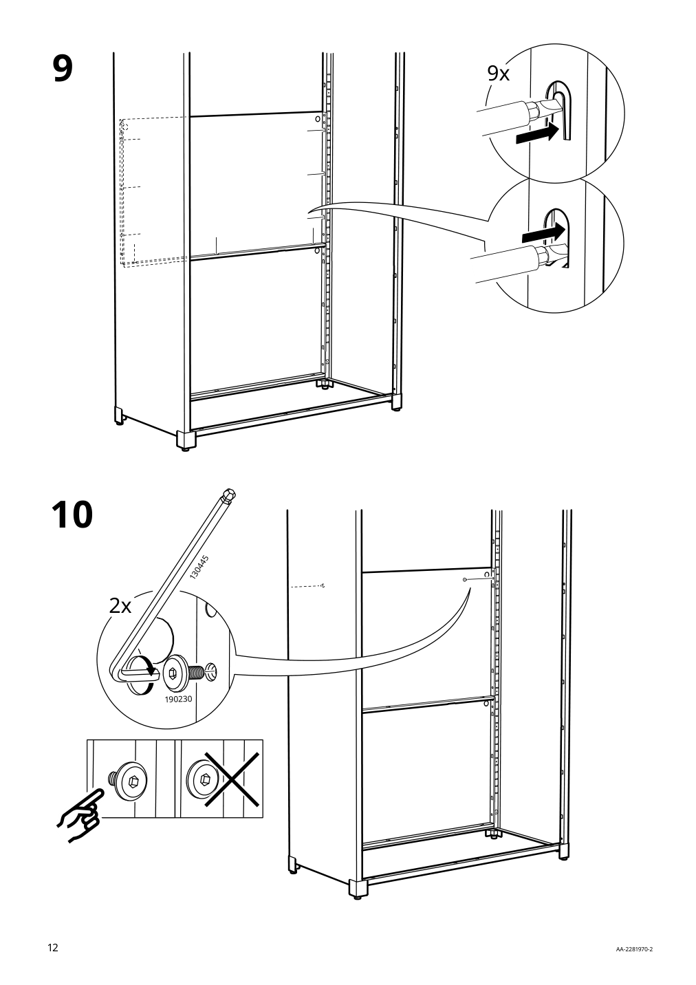 Assembly instructions for IKEA Bror cabinet with doors black | Page 12 - IKEA BROR cabinet with doors 504.942.97