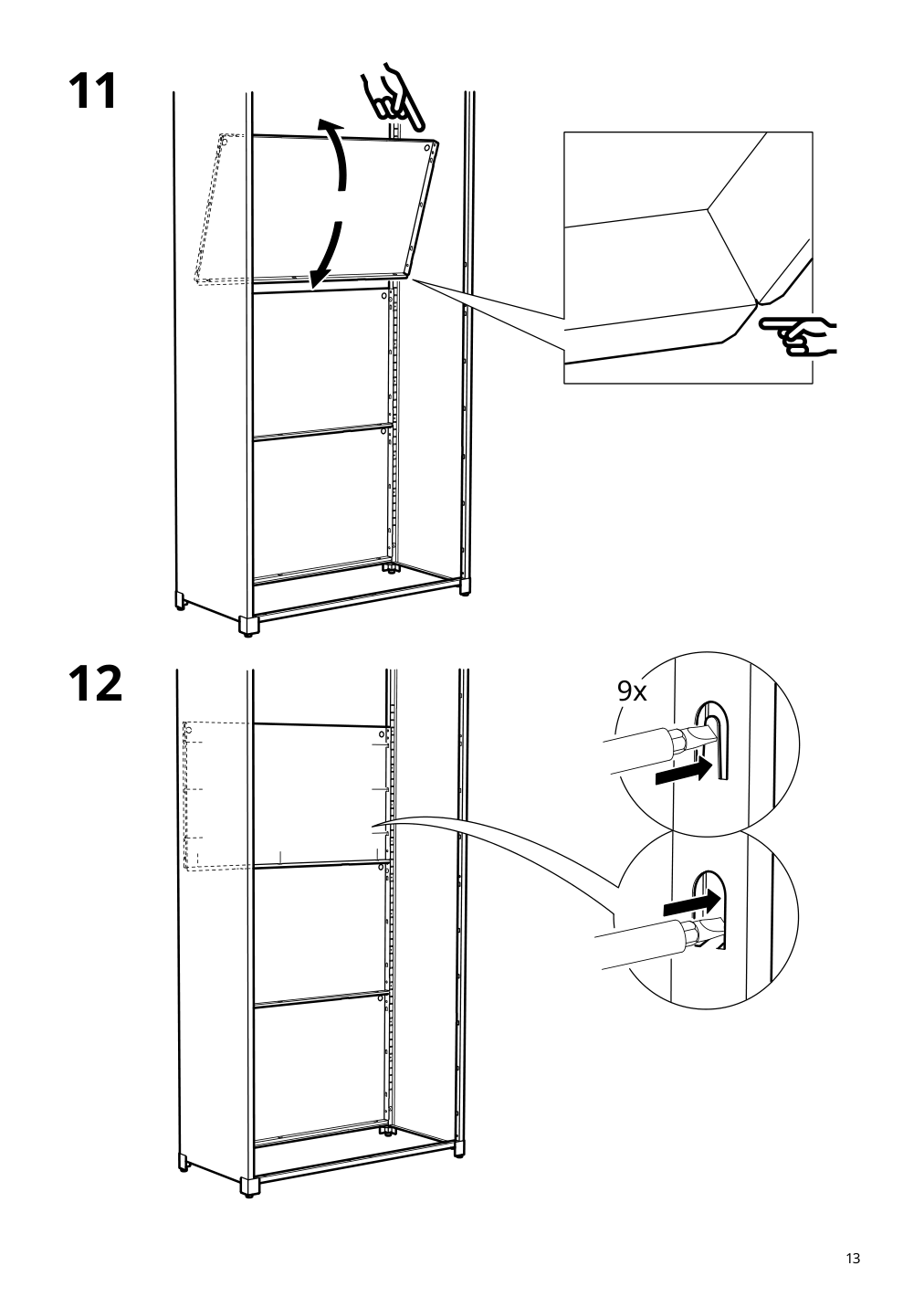 Assembly instructions for IKEA Bror cabinet with doors black | Page 13 - IKEA BROR cabinet with doors 504.942.97