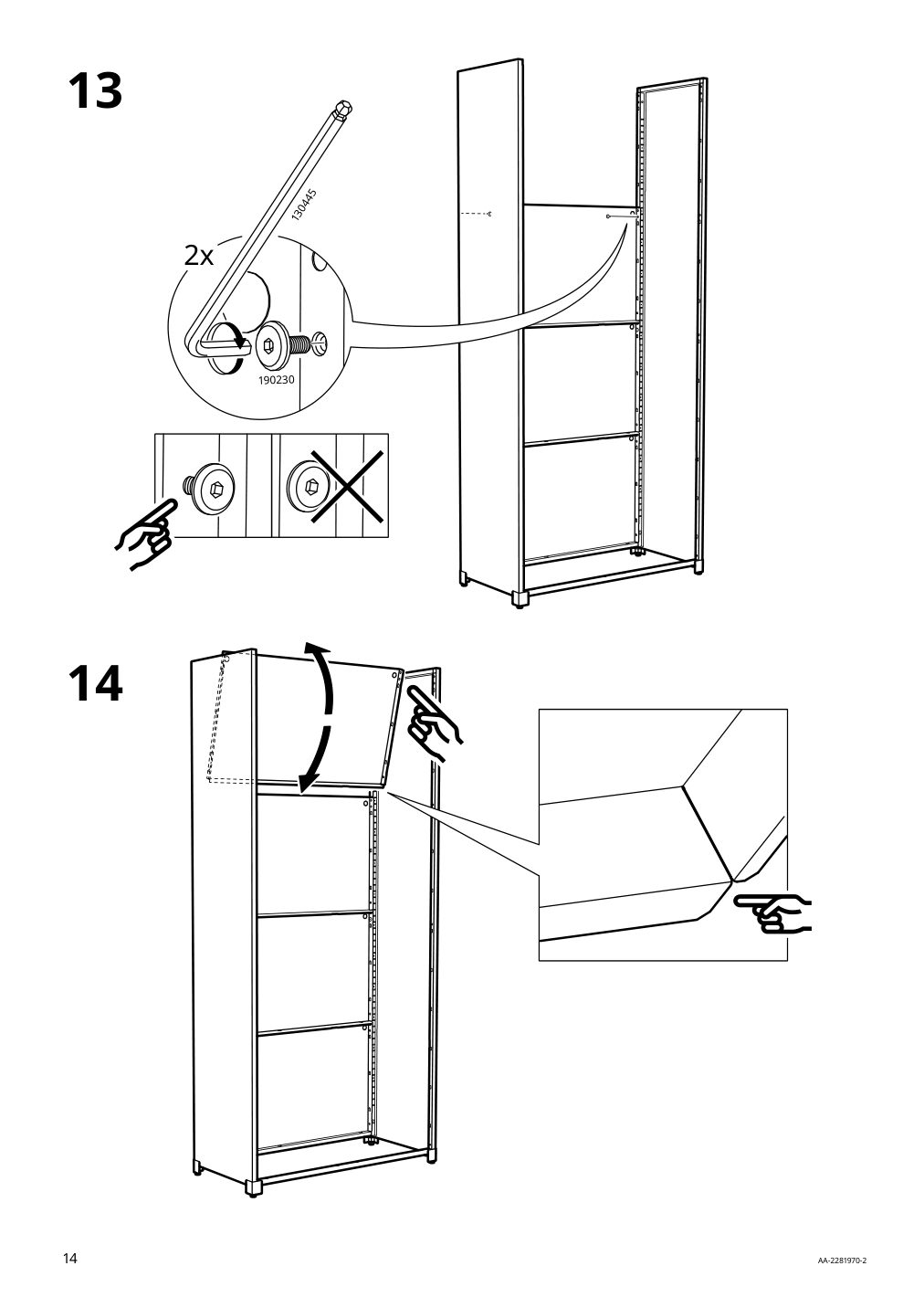 Assembly instructions for IKEA Bror cabinet with doors black | Page 14 - IKEA BROR cabinet with doors 504.942.97