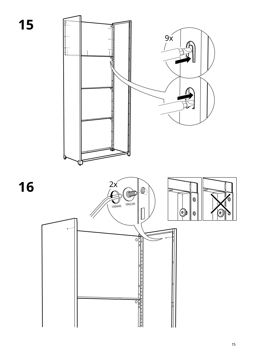 Assembly instructions for IKEA Bror cabinet with doors black | Page 15 - IKEA BROR cabinet with doors 504.942.97