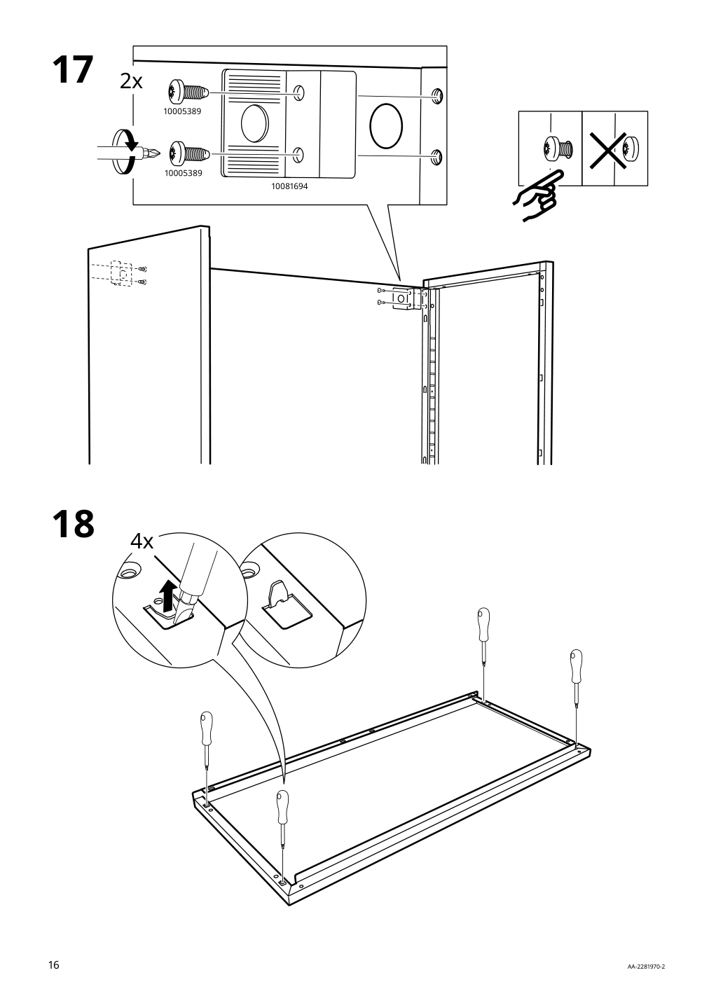 Assembly instructions for IKEA Bror cabinet with doors black | Page 16 - IKEA BROR cabinet with doors 504.942.97