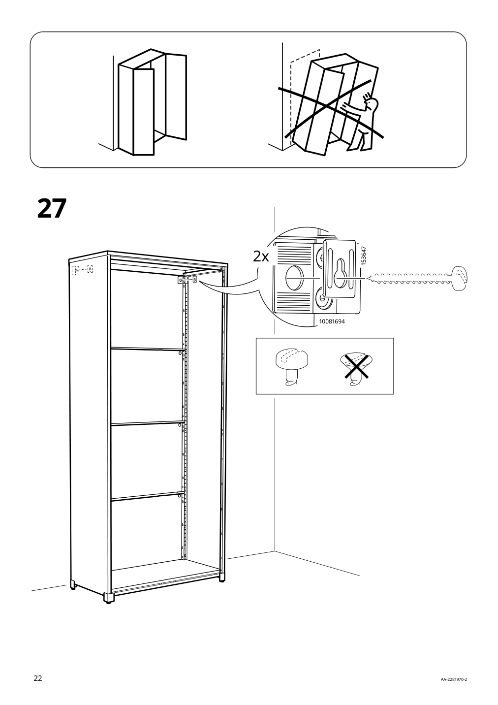 Assembly instructions for IKEA Bror cabinet with doors black | Page 22 - IKEA BROR cabinet with doors 504.942.97