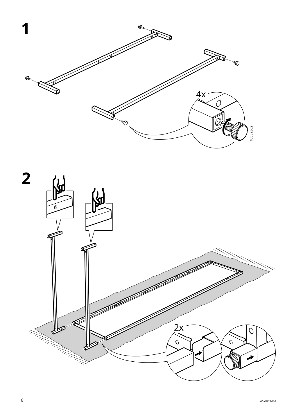 Assembly instructions for IKEA Bror cabinet with doors black | Page 8 - IKEA BROR cabinet with doors 504.942.97