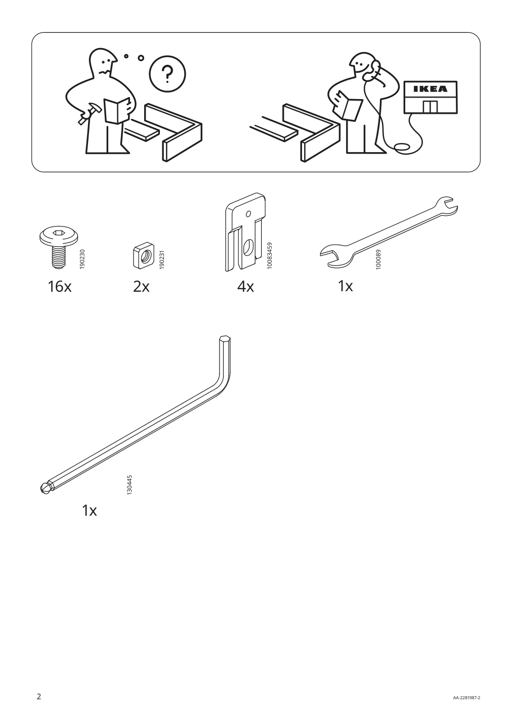 Assembly instructions for IKEA Bror drawer black | Page 2 - IKEA BROR shelving unit with drawers/shelves 994.950.97