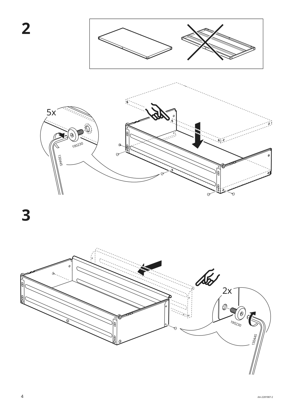 Assembly instructions for IKEA Bror drawer black | Page 4 - IKEA BROR shelving unit with drawers/shelves 994.950.97