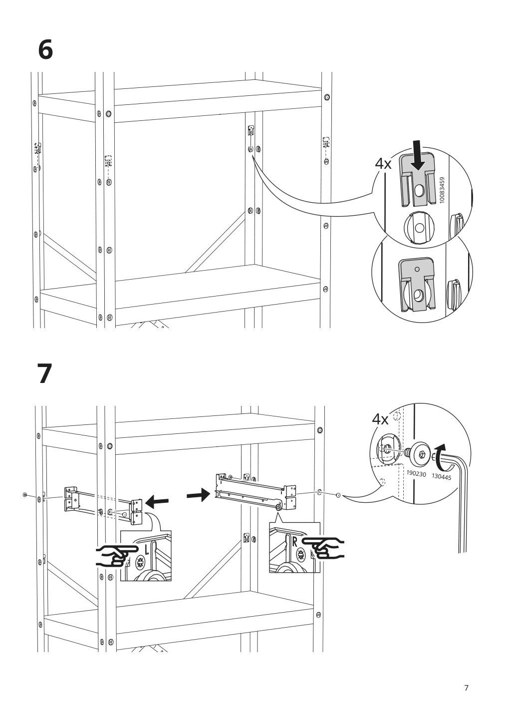 Assembly instructions for IKEA Bror drawer black | Page 7 - IKEA BROR shelving unit with drawers/shelves 794.369.09