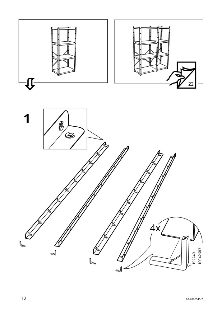 Assembly instructions for IKEA Bror post black | Page 12 - IKEA BROR shelving unit with drawers/shelves 994.950.97