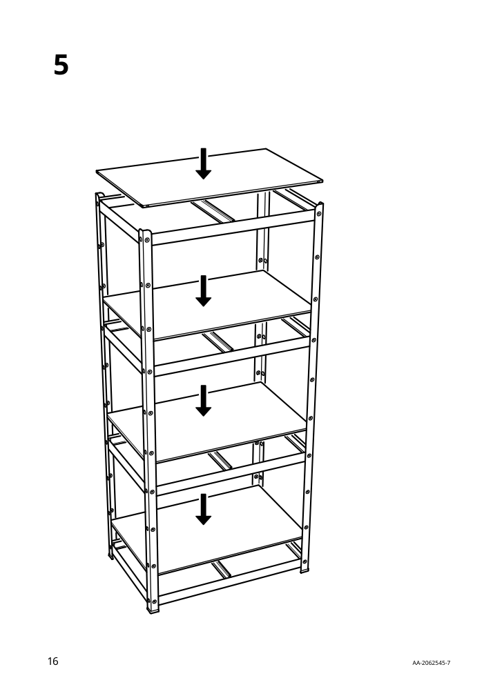 Assembly instructions for IKEA Bror post black | Page 16 - IKEA BROR shelving unit with drawers/shelves 794.369.09