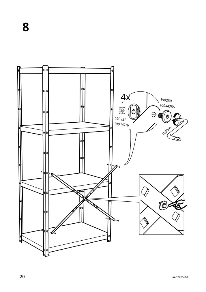 Assembly instructions for IKEA Bror post black | Page 20 - IKEA BROR shelving unit with drawers/shelves 794.369.09