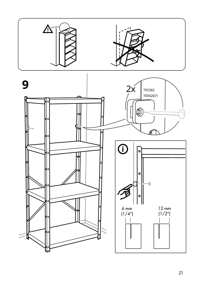 Assembly instructions for IKEA Bror post black | Page 21 - IKEA BROR shelving unit with drawers/shelves 794.369.09