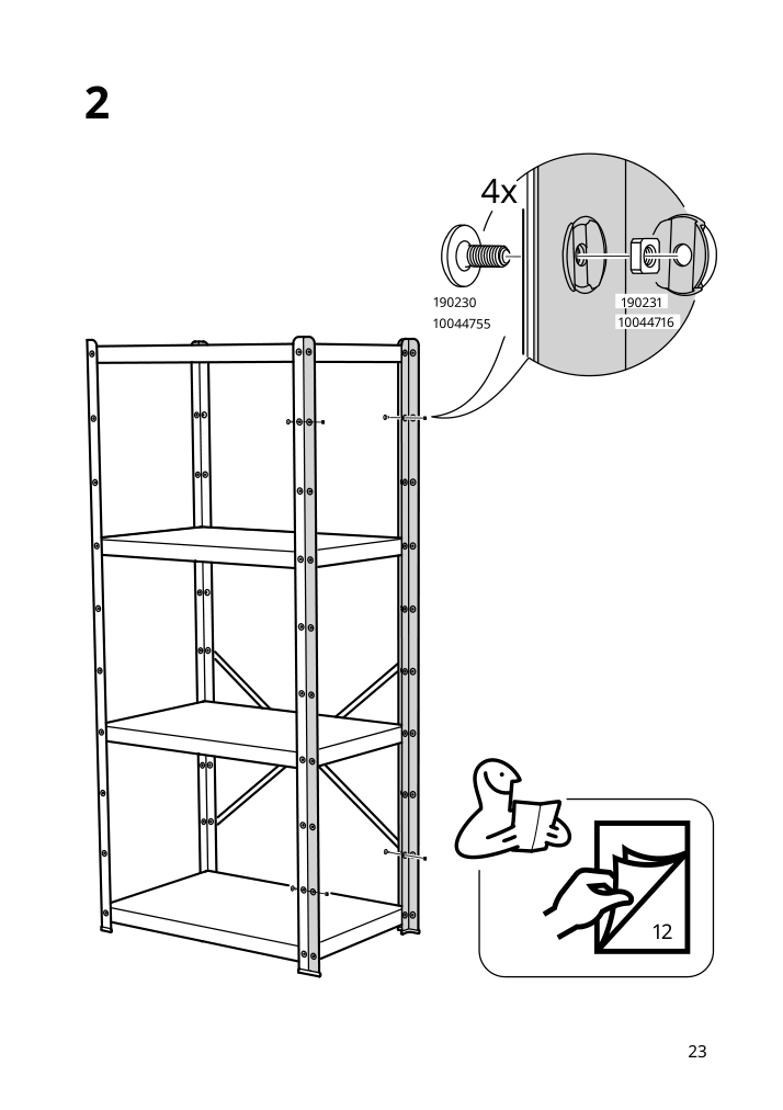 Assembly instructions for IKEA Bror post black | Page 23 - IKEA BROR shelving unit with drawers/shelves 994.950.97