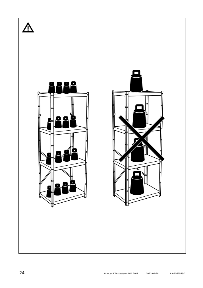 Assembly instructions for IKEA Bror post black | Page 24 - IKEA BROR shelving unit with drawers/shelves 994.950.97