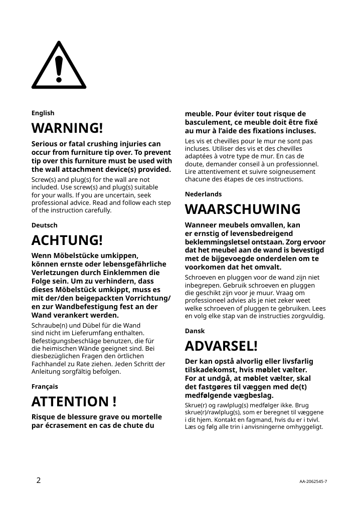 Assembly instructions for IKEA Bror post white | Page 2 - IKEA BROR shelving unit 093.039.60