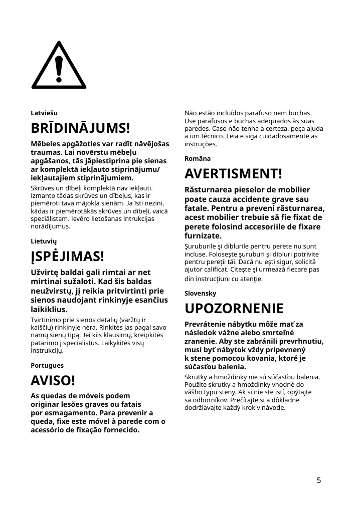 Assembly instructions for IKEA Bror post white | Page 5 - IKEA BROR shelving unit with cabinets 793.039.66