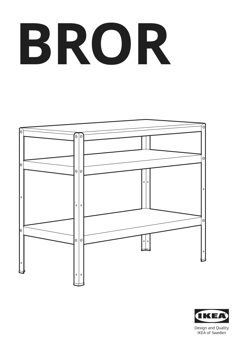 Assembly instructions for IKEA Bror work bench black pine plywood | Page 1 - IKEA BROR work bench 303.332.86