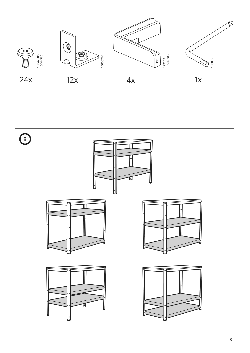 Assembly instructions for IKEA Bror table white | Page 3 - IKEA BROR table 804.526.20