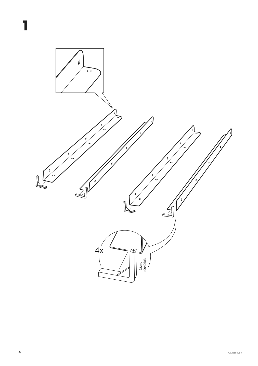 Assembly instructions for IKEA Bror work bench black pine plywood | Page 4 - IKEA BROR work bench 303.332.86