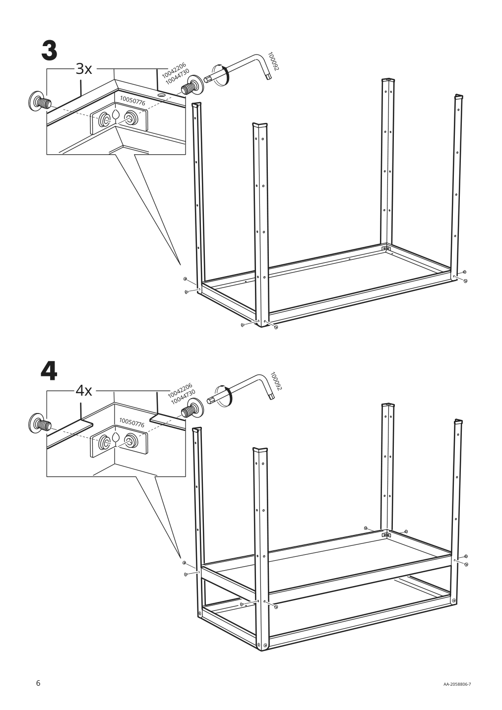 Assembly instructions for IKEA Bror table white | Page 6 - IKEA BROR table 804.526.20