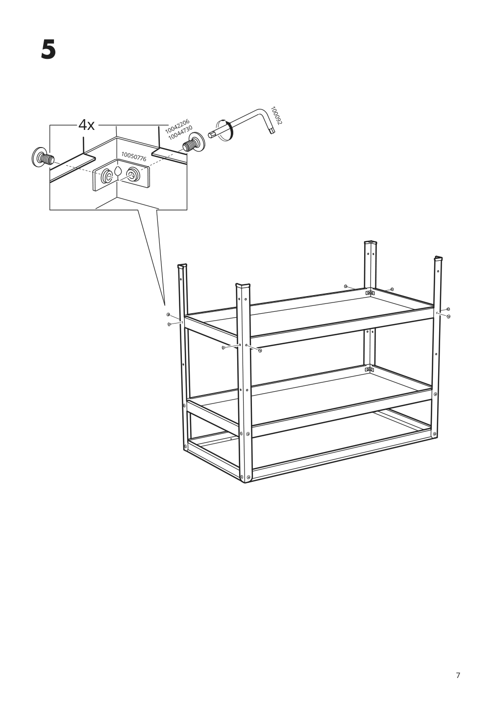 Assembly instructions for IKEA Bror work bench black pine plywood | Page 7 - IKEA BROR work bench 303.332.86