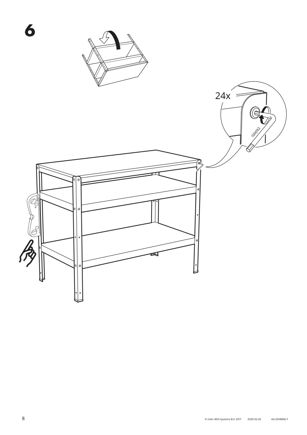 Assembly instructions for IKEA Bror table white | Page 8 - IKEA BROR table 804.526.20