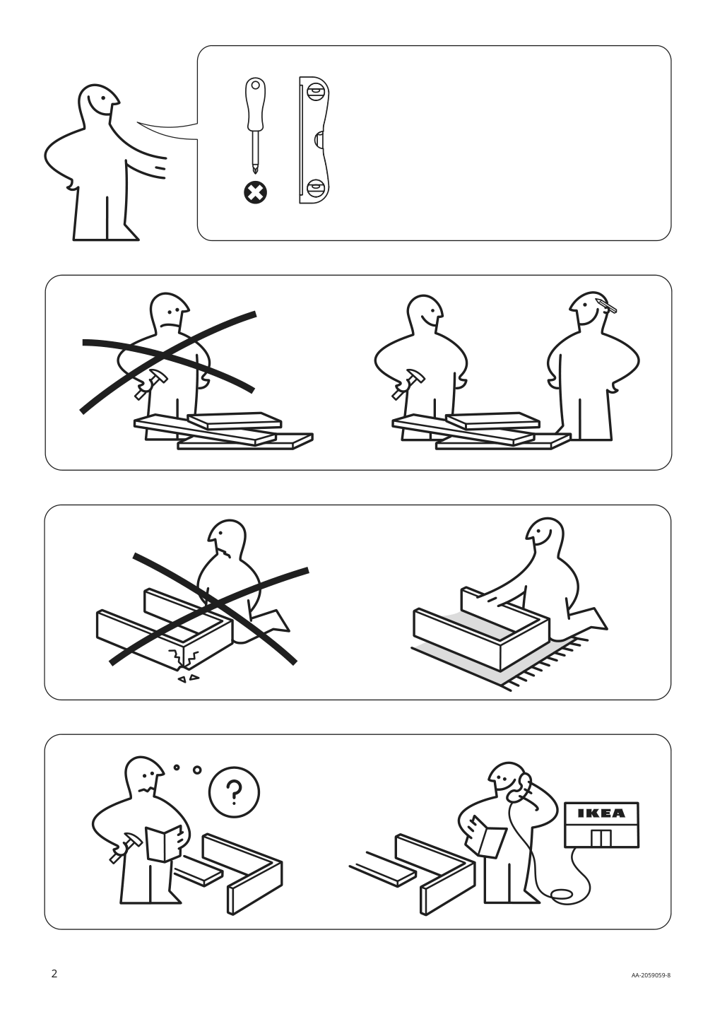 Assembly instructions for IKEA Bror utility cart white | Page 2 - IKEA BROR utility cart 004.526.19