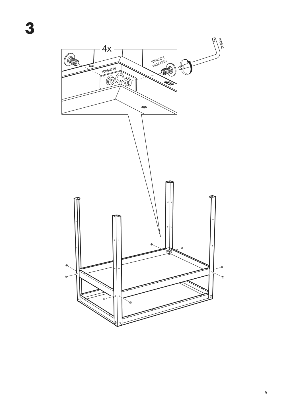 Assembly instructions for IKEA Bror utility cart white | Page 5 - IKEA BROR utility cart 004.526.19