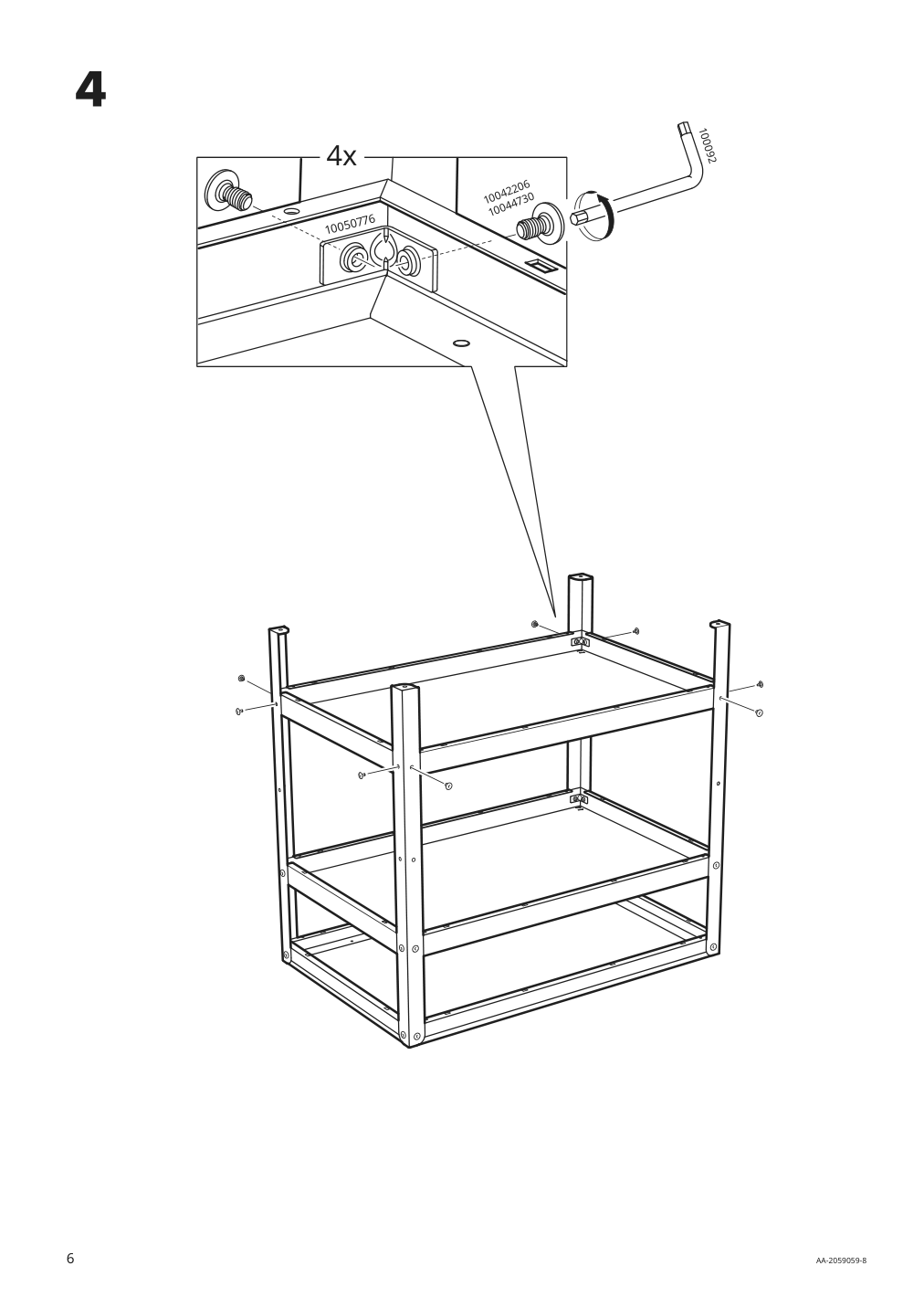 Assembly instructions for IKEA Bror utility cart white | Page 6 - IKEA BROR utility cart 004.526.19